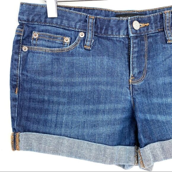Banana Republic cuffed jean shorts with stretch - Picture 3 of 9